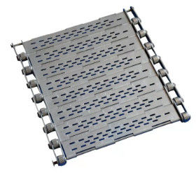کیفیت  Punched Wire Mesh Conveyor Belt Stainless Steel Chain Plate With Baffle کارخانه