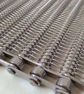 پانل های مشبک بافته شده با تسمه مارپیچ فریزر ضد زنگ برای تجهیزات نوار نقاله مواد غذایی