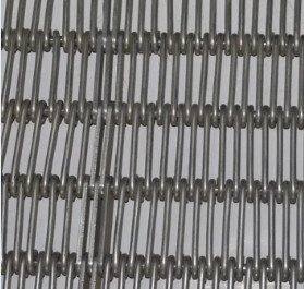 SUS304/316 فولاد ضد زنگ Eye Link سیستم تسمه نقاله مشبک ضد زنگ با غلتک زنجیری
