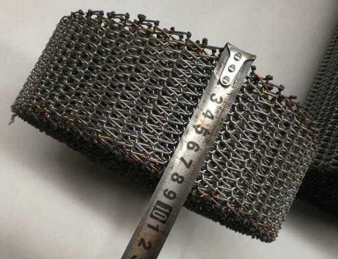 تسمه فلزی زنجیر نقاله مش مارپیچی فولادی ضد زنگ 314 310 درجه حرارت بالا 13