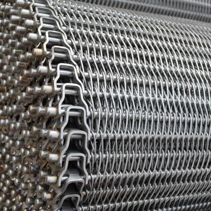 سیم مشبک ساخت تسمه نقاله قابل حمل فولادی SUS316L 12