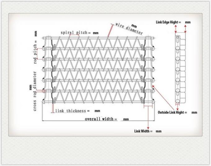 نوار نقاله مش فلزی 400 میلی متری 500 میلی متری فلکس فلکس با زنجیر 1